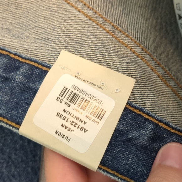 Agolde Fusion Classic Blue Organic Cotton Women's Relaxed Fit Jeans Sz 33 - Picture 10 of 12